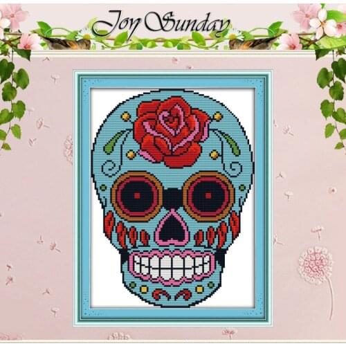 Skull Patterns Counted Cross Stitch 11CT 14CT Cross Stitch Sets Wholesale Chinese Cross-stitch Kits Embroidery Needlework