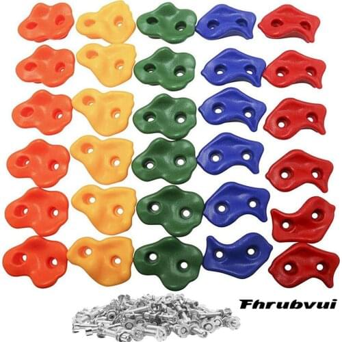 Sets of 25 Multi-Colored Rock Climbing Holds Climbing Rocks for Outdoor Indoor Home Playground DIY Climbing Wall