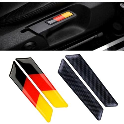 2Pcs Car Styling Carbon fiber Sticker Lift Wrench Handle Seat Insert Trim Cover For Volkswagen VW Golf 5 6 MK5 MK6 GTI
