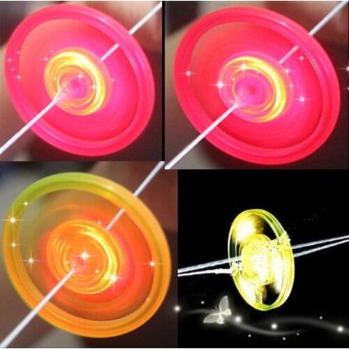 2018 New Juguetes Hand Pull Luminous Flashing Rope Flywheel Toy Led Light Up Toys Novelty For Childrens Birthday Funny Gift