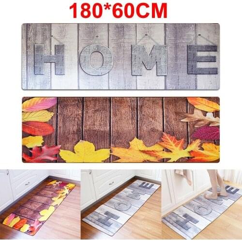2021 New Bath Mat European And American Printing Long Floor Mats Bathroom Kitchen Carpet Hallway Water Absorption Anti-slip Mat