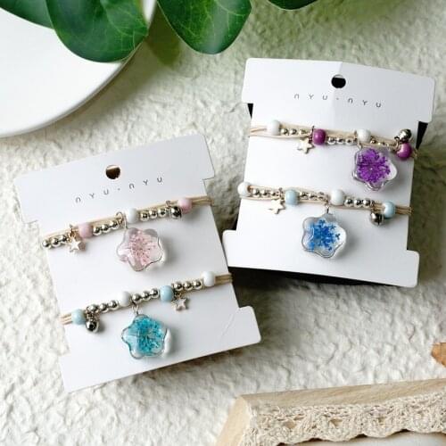 New Immortal Dried Flower Bracelet Female Couple Girlfriends Gift Jewelry Fashion Accessories Wholesale #YXSL13 Charm Bracelets