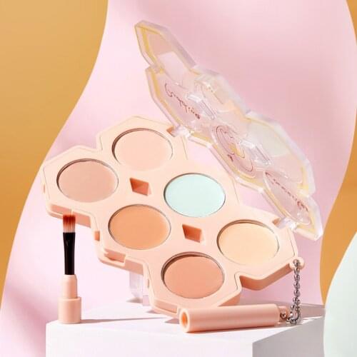 6 Colors Concealer Palette Face Cream Kit Contour Waterproof Full Coverage Long Lasting Face Scars Acne Cover Makeup Tools