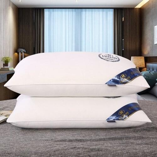 Five-star hotel pillow single pillow hotel feather velvet protect cervical spine