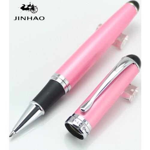 JINHAO 750 Pink and Silver 15 colours Rollerball Pen High Quality luxury office school Stationery material supplies Full metal