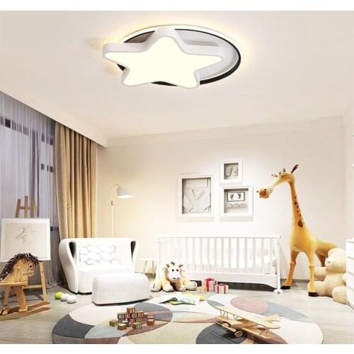 Modern LED childrens room ceiling lamp simple bedroom lamp creative star cartoon princess room lamp