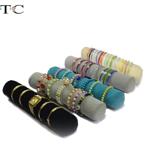 5 Color 32cm Jewelry Roll Bag Jewelry Organizer Bracelets Display Watch Holder Jewellery Storage Tube Wholesale