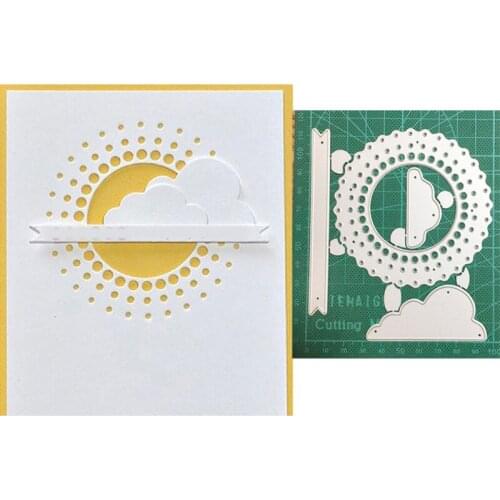 2021 New Metal Cutting Fies Cut Fie Mold Sun Cloud Border Decoration Scrapbook Paper Craft Knife Mould Blade Punch Stencils Dies