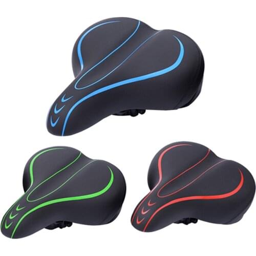 Bicycle inflatable seat saddle spinning comfortable saddle accessories silicone bicycle seat cushion black steel bow accessories