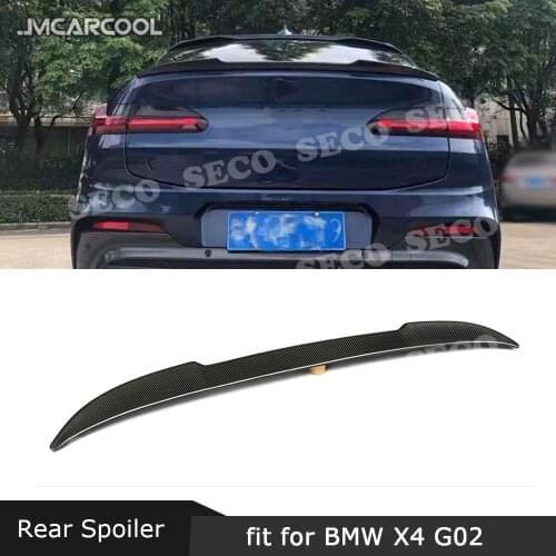 Carbon Fiber Rear Boot Spoiler Trunk Sticker Wings Car Styling For BMW G02 X4 Spoiler 2018 2019 2020