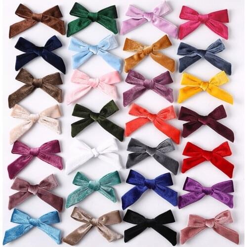 New Fashion Super soft velvet Baby bow Hairpin multicolor baby cute little butterfly Girls Barrettes Hair Accessories