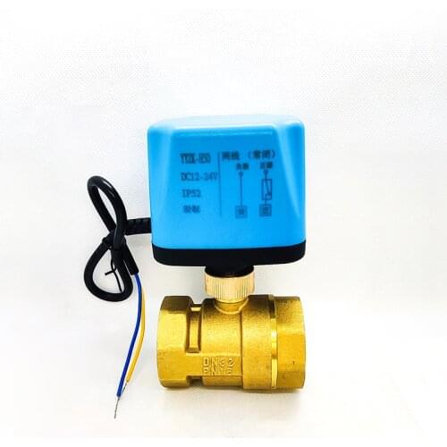 1-1/4" Brass Electric Ball Valve Two Wire Two Way Normally Closed Normally Open 220V 24V 12V Switch Valve Water Valve