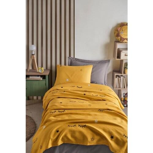 100 natural Cotton Pique Cover Single Personality Dide Yellow