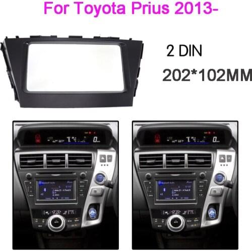 2 Din Car Fascia Radio Installation Frame Kit For Toyota prius left driving 2013 - Car Panel Dashboard ABS plastic Installation