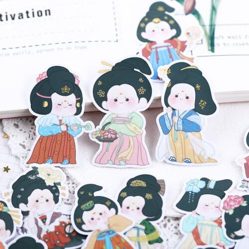 20PCS cute Japanese cherry Stickers Crafts And Scrapbooking stickers book Student label Decorative sticker kids toys