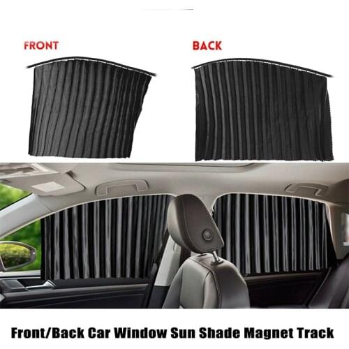Car Side Window Sunshade UV Protection Heat Insulation Curtain Summer Sun Shade Screen Cover Magnetic For SUV Sedan Hatchback