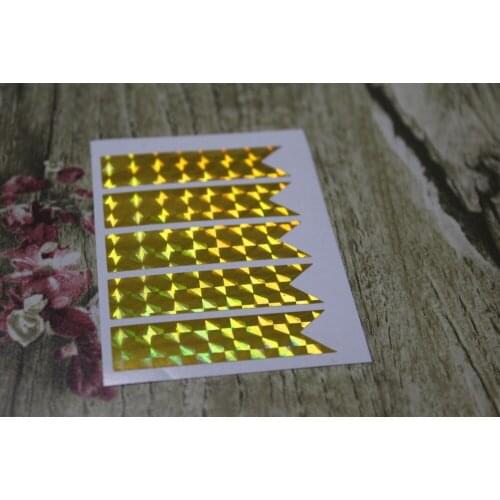 5x1.27cm Gold Hologram Page Flag Stickers, Planner Stickers