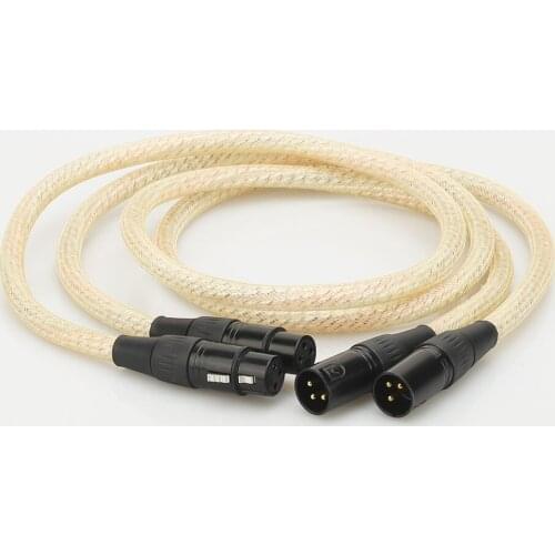 Audiocrast Reference XLR Balanced connector Interconnect Cable with Gold plated XLR plug Balanced Audio Cables