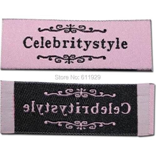 Free shipping customized clothing woven labels/garment dress shoes embroidered labels/tags collar tags/logo 1000 pcs a lot