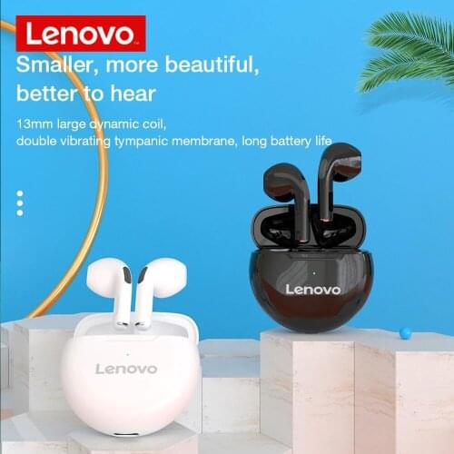 Lenovo LivePods TWS Wireless Headphones Mini Round Earbuds with Mic Sport Stere Bass Bluetooth Earphone