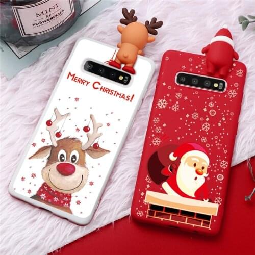TPU 3D Chrismas Cartoon Case For Samsung Galaxy A51 A71 A70 A91 A50 A30 A20 A10E Note 10 Lite 9 S20 Ultra S10 S9 Plus S10e Cover