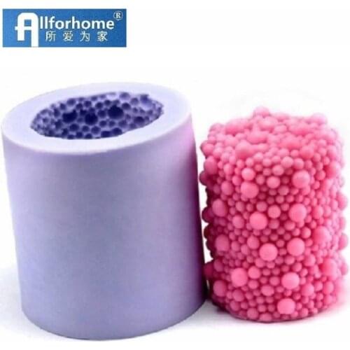 Cylinder Bubble Silicone Candle Mold Soap Mold Candle Making Mould Handmade Art Craft Decorating Mold Candle DIY Mold