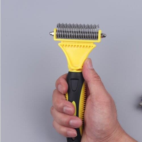 Pet grooming double-sided open knot comb to remove floating hair rake comb hair removal comb cat and dog open knot knife tool