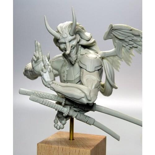 Resin Figure 1/10 ancient fantasy warrior bust Model Unassambled Unpainted Figure Building Kit