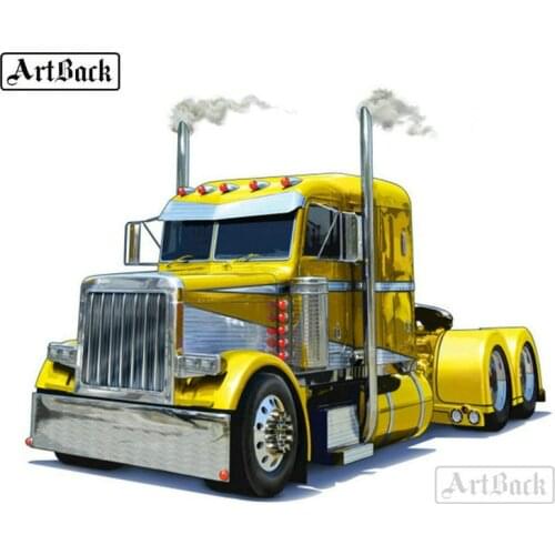 Full square drill 5d diy diamond painting yellow big truck diamond mosaic rhinestone 3d diamond embroidery home decoration gift