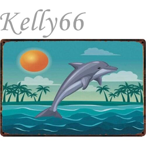 [ Kelly66 ] Hello Summer BEACH Life Metal Sign Tin Poster Home Decor Bar Wall Art Painting 20*30 CM Size y-1896
