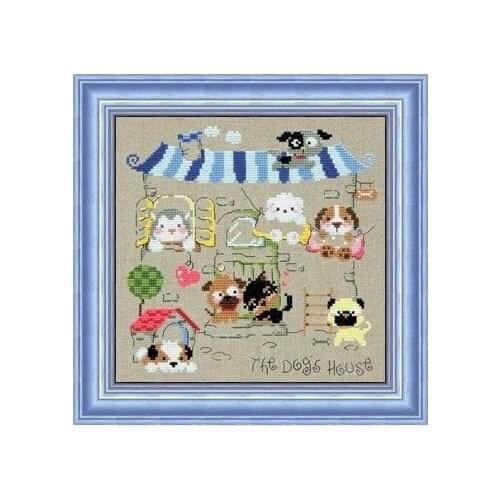 Linen fabric DIY Craft Stich Cross Stitch Package Cotton Fabric Needlework Embroidery Crafts Counted Cross-Stitching Kit