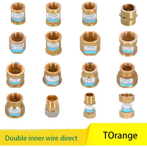 1/2IN Copper Direct Pipe Ancient Double Inner Wire Joint Diameter Reduction 1 Inch To 3/4IN Fittings Water Heater Accessories
