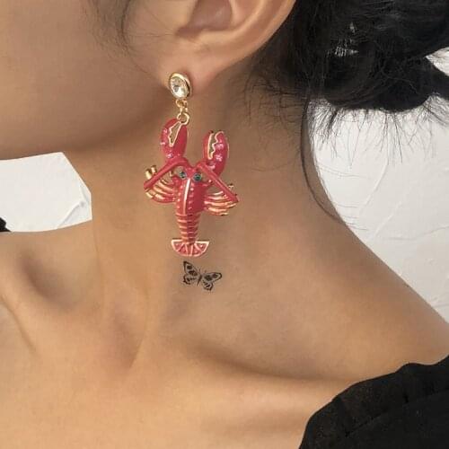 Trendy Geometric Animal Fun Funny Temperament Earrings Women Fashion Exaggeration Women Party Jewelry Gifts 2021 New Trendy