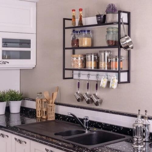 Wall Mounted Kitchen Terek Rack Butter Modern Kitchen Spice Rack