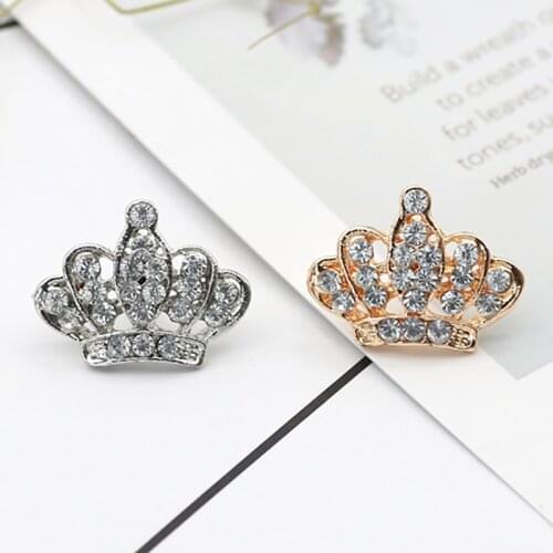 Charm Crystal Crown Brooch For Women Girls Shiny Delicate Brooches Pins Femme Shirts Jewelry Christmas Girlfriend Gifts 2019