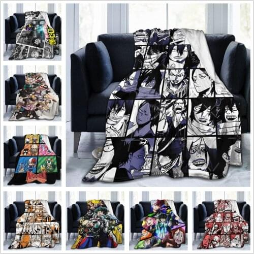 My Hero Academia Blanket Flannel Throw Blankets Micro Fleece Cozy Plush Covers for Bed Car and Home Decoration
