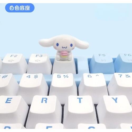 Custom Cute Kawaii Big Ear Dog Series Anime Keycaps Mechanical Keyboard Caps Cherry Mx Personalized Cartoon PBT Keycaps