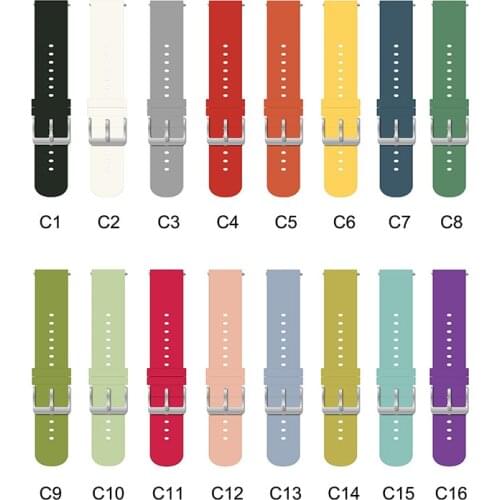 14mm 16mm 18mm 20mm 22mm 24mm Silicone Strap Quick Release Watch Bang Bracelet For Samsung Active 2 Huami Huawei Smart Watch