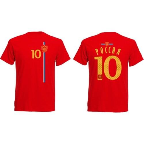Russland T-Shirt Jersey Russia Nummer 10 Mens Footballer Legend Soccers