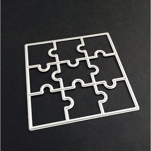 SCD202 Puzzle Metal Cutting Dies For Scrapbooking Stencils DIY Album Cards Decoration Embossing Folder Die Cutter Template Tools