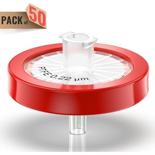 Syringe Filters,PTFE Membrane 0.22μm,25mm Diameter,50 Pcs syringe filters by Ks-Tek