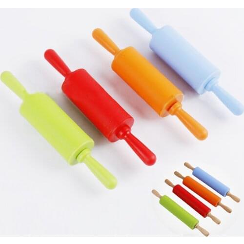 2 sizes Fondant Rolling Pin DIY Baking Kitchen Tools Dough Roller Decorating Silicone Plastic Home Dining Bar Non-Stick