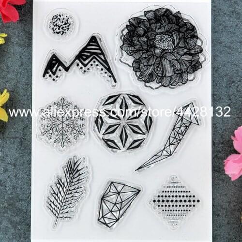 Snowflake Flower Scrapbook DIY photo cards account rubber stamp clear stamp transparent stamp 9.5x12.5cm 9042503