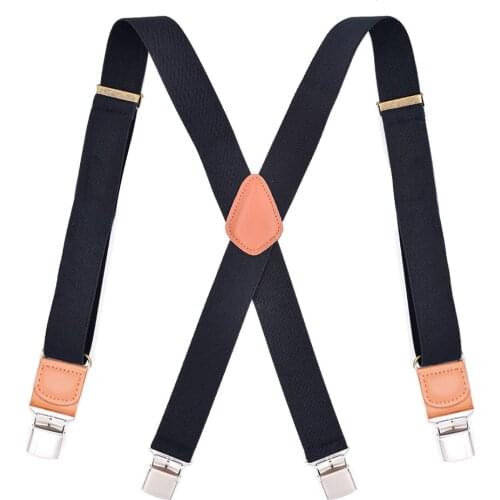 Heavy Duty Large Size Leather Suspenders Braces for Men Adjustable Elastic Jartiyer Bretelles Tirantes Mens Fashion Accessories