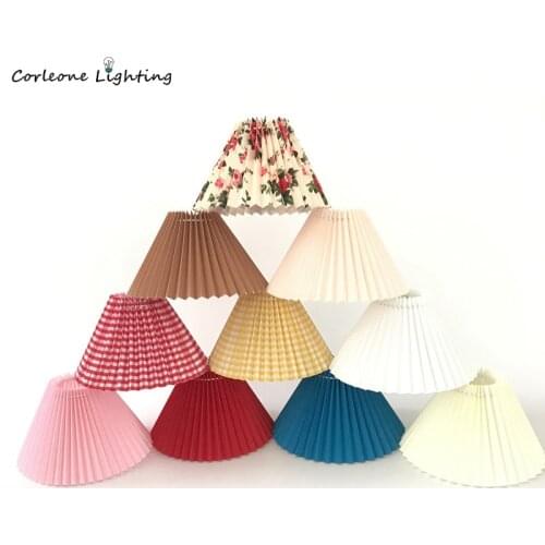 Yamato Style LED Table Lamp Vintage Japanese Cloth Lampshades for Table Lamps Bedroom Study Tatami Muticolor Pleated Lampshades