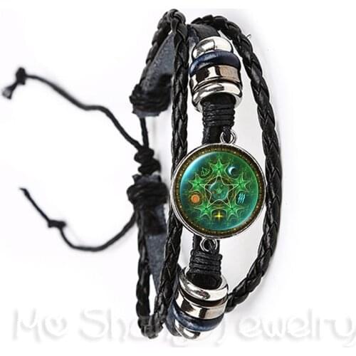 Triple Moon Goddess Wicca Pentagram Magic Amulet Talisman Men Women Bracelet Tibetan Trendy Jewelry Gift For Family Talisman