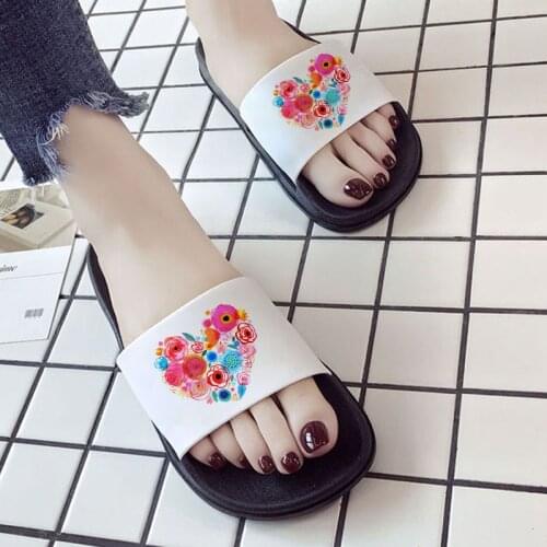 Women Shoes Fashion New Love Flower summer home indoor and outdoor wear slippers women Shoes for Women 2021 flip flops female