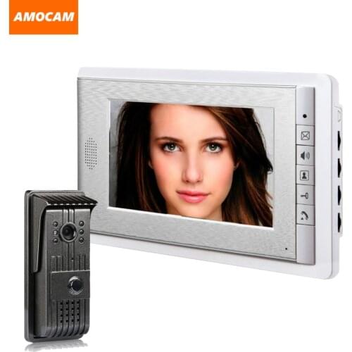 1 Camera 1 Monitor 7 inch video door phone intercom system video doorbell intercom wired video doorphone interphone Kit