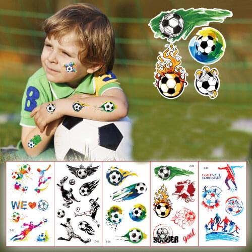 10pc/set New football tattoo stickers face stickers temporary tattoo stickers waterproof European World Cup fans clubs cheer