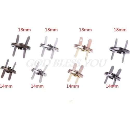 14/18mm 10pcs Magnetic Button Clasp Purse Handbag Clothing Craft Sewing DIY Tool Drop Shipping